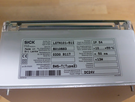 SICK STEUERGERÄT LGTN101-511 Idnr. 6010683 BWS-T (TYPE 2) s.Bilder