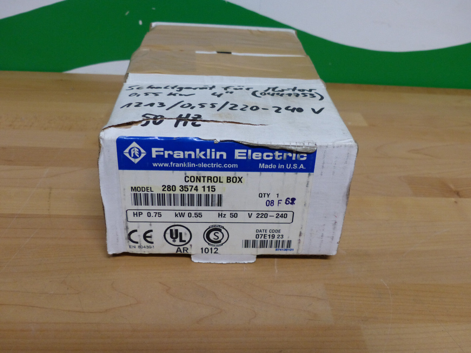 Franklin Electric CONTROL BOX MODEL 2803574115