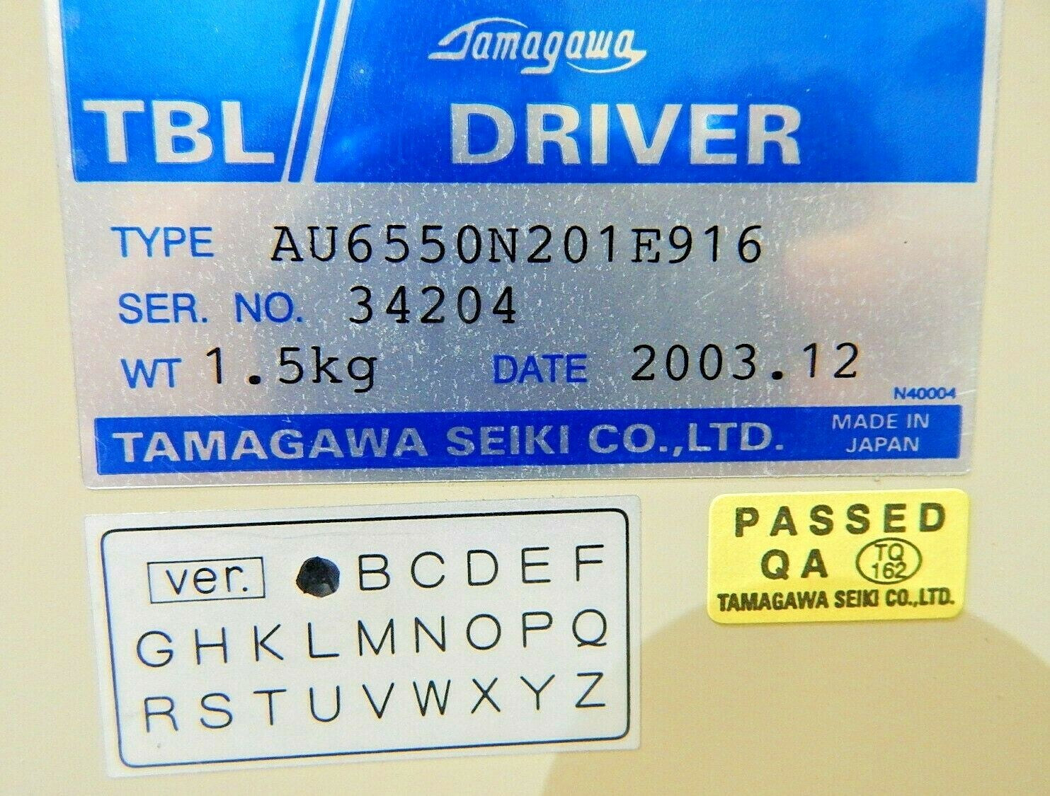 TAMAGAWA TBL DRIVER  AU6550N201E916   Used