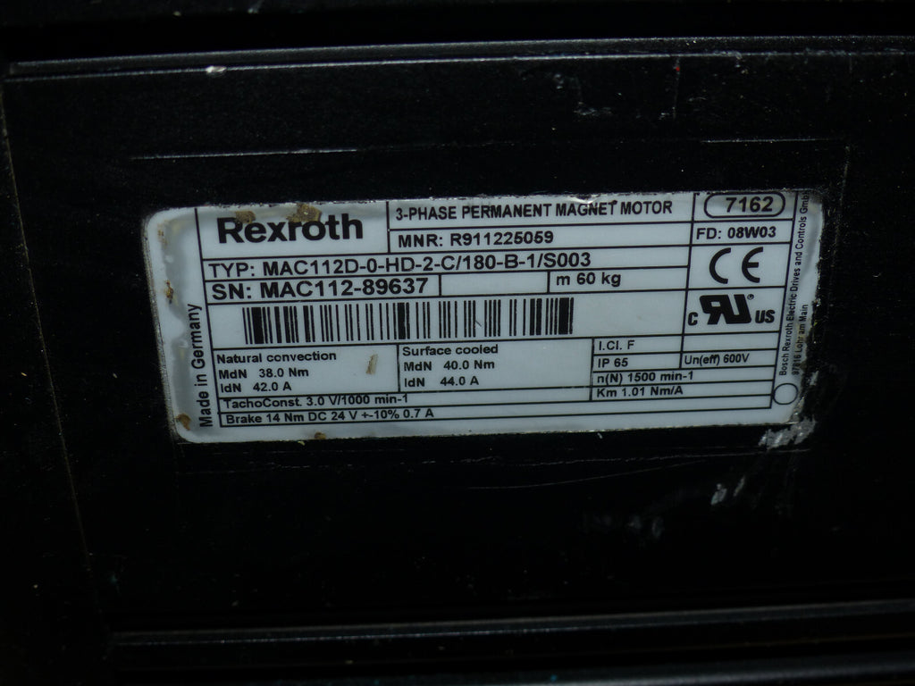 Rexroth MAC112D-0-HD-2-C/180-B-1/S003
