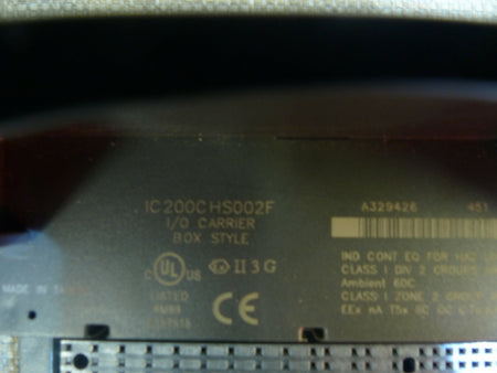  GE Fanuc IC200CHS002F I/O Carrier Box Style