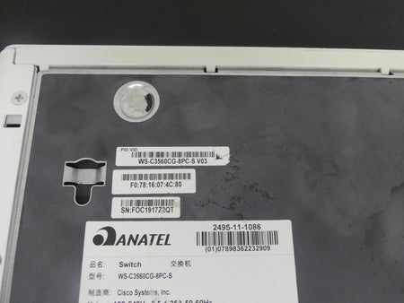 Cisco Catalyst 3560-CG WS-C3560CG-8PC-S V03 8 Ports PoE