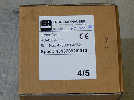  Endress+Hauser Contacter XT450-LB41  XT450LB41 230V 50/60Hz max. 11VA 