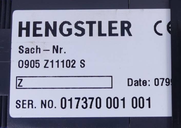 HENGSTLER GRADO 905 0905 Z11102 S