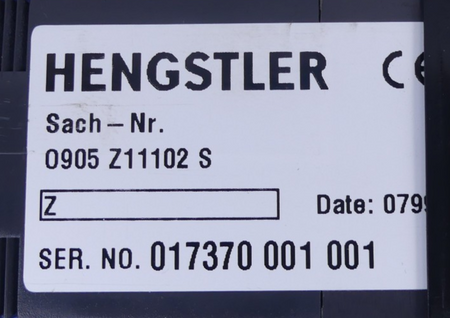HENGSTLER GRADO 905 0905 Z11102 S