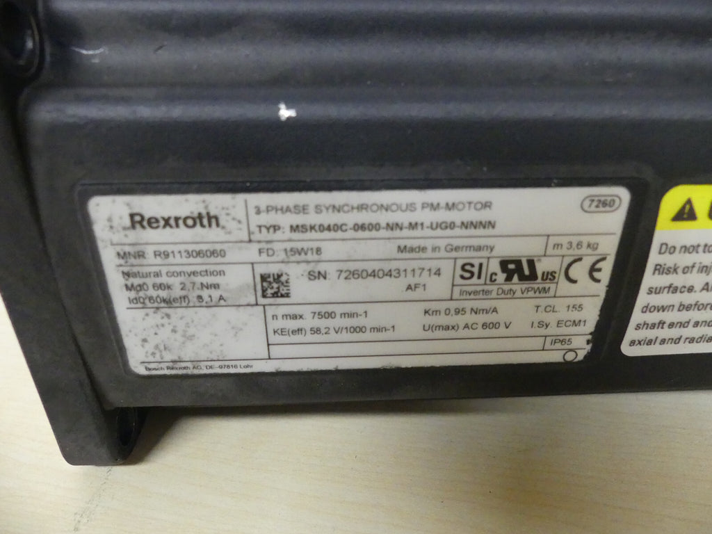 REXROTH MSK040C-0600-NN-M1-UGO-NNNN