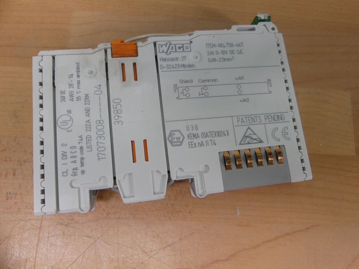WAGO Analogeingangsklemme 750-467  used