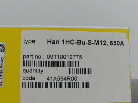Harting Han 1HC-Bu-S-M12