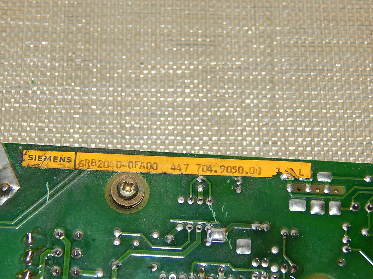 Siemens 6RB2040-0FA00 simodrive 6RB2 040-0FA00  Used