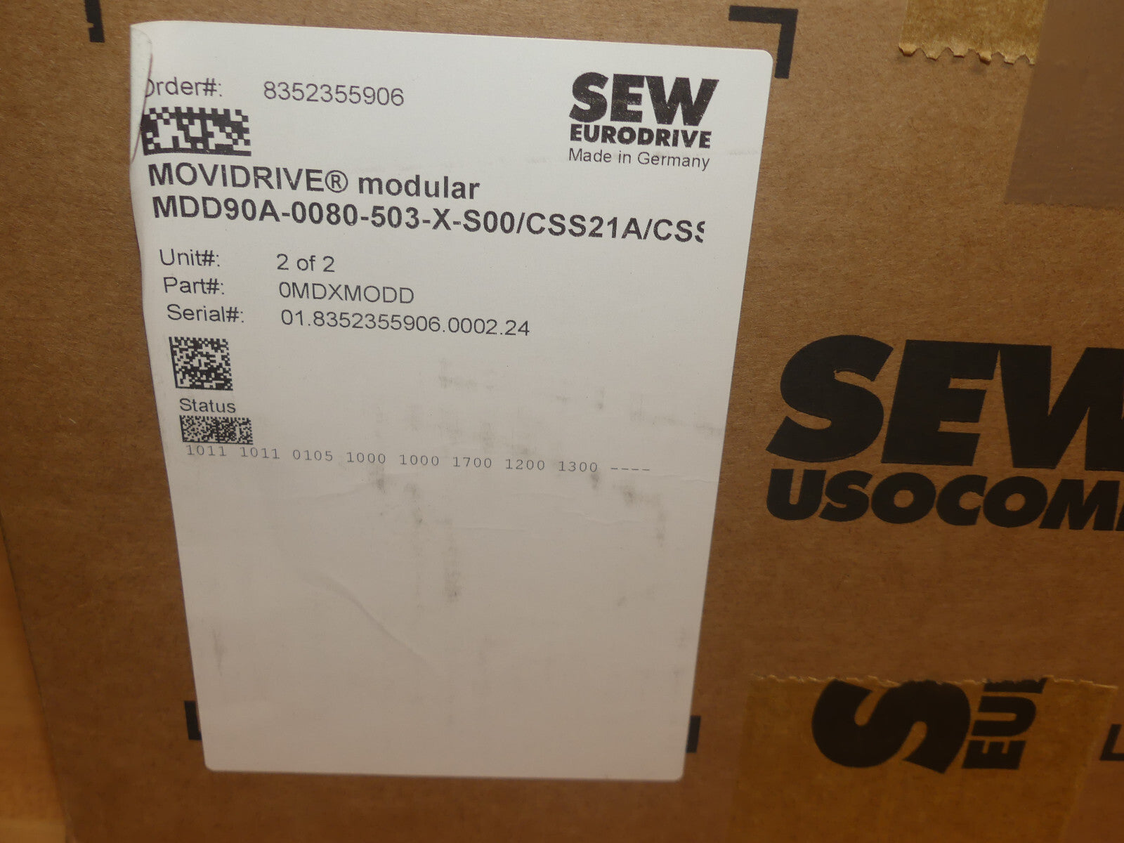 Sew-Eurodrive Movidrive MDD90A-0080-503-X-S00/CSS21A/CSS21A