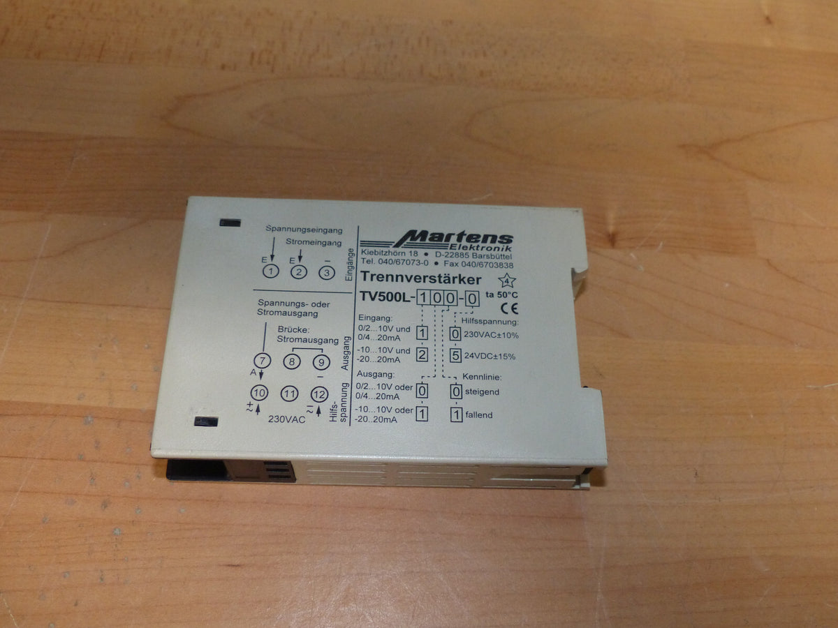 MARTENS ELEKTRONIK Trennsignalwandler TV500L-100-0 used