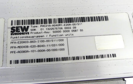 SEW EURODRIVE PHC21A-A040M1-E20A-00/S11