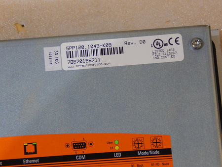 B&R 5PP120.1043-K09 POWER PANEL Used