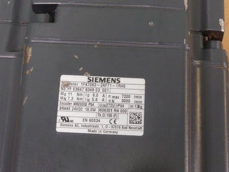 SIEMENS 1FK7063-2AF71-1AH0 Anschluss verbogen s.Bilder