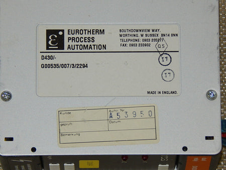  Eurotherm - D430 /- G00535/007/4/2294  Process Automation Dual Relais Used