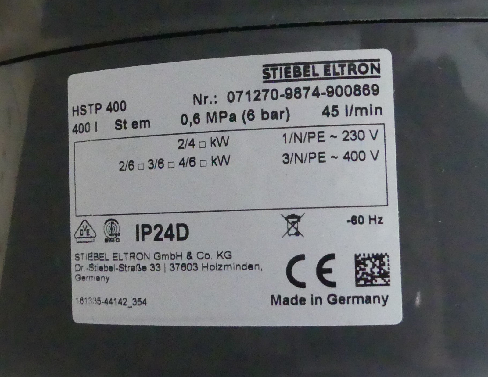STIEBEL ELTRON Warmwasser-Standspeicher HSTP 400, 400 l