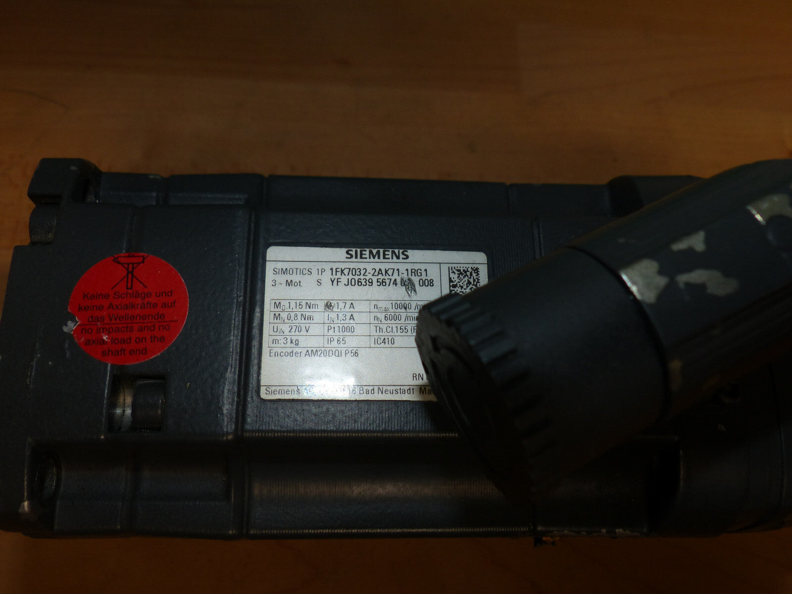 Siemens  Servomotor 1FK7032-2AK71-1RG1 used s.Bilder