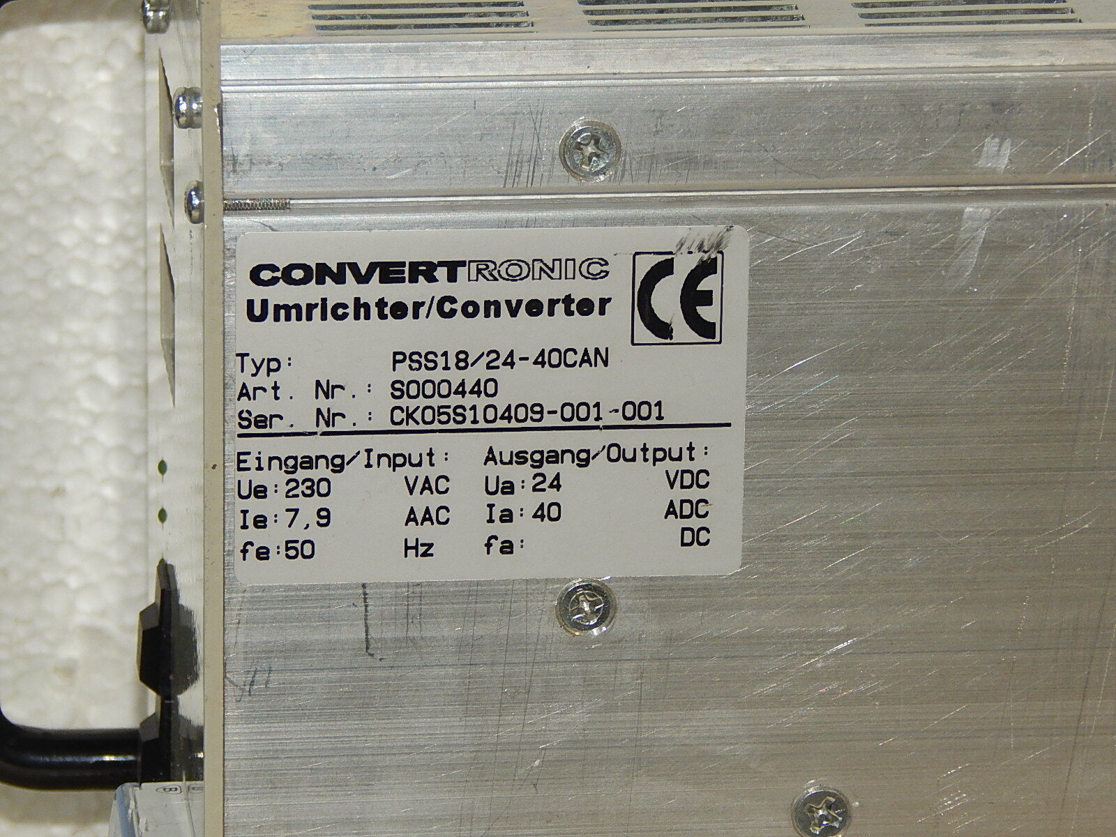  CONVERTRONIC Umrichter  PSS18/24-40CAN used