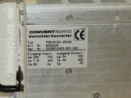  CONVERTRONIC Umrichter  PSS18/24-40CAN used