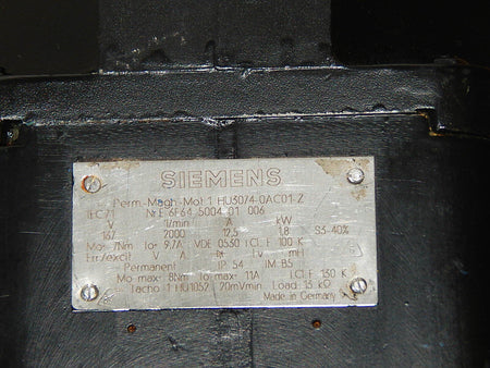 Siemens Permanent Magnet Motor 1HU3074-0AC01-Z used