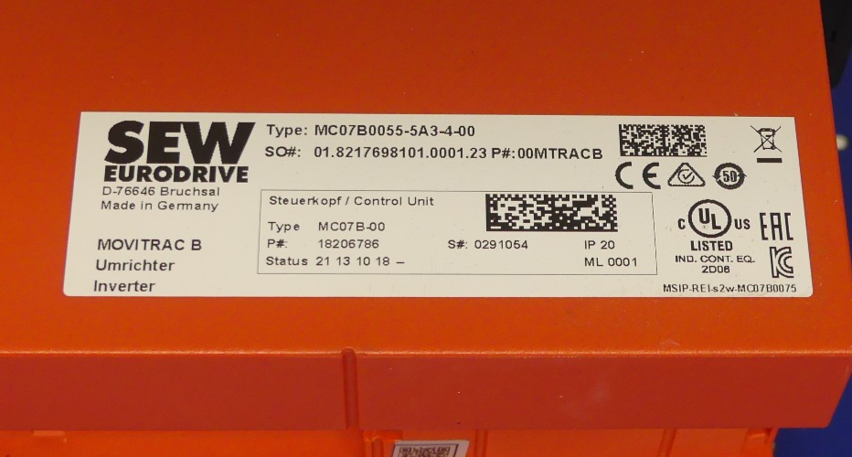 SEW MDX60A0054-5A3-4-00 + MC07B0055-5A3-4-00