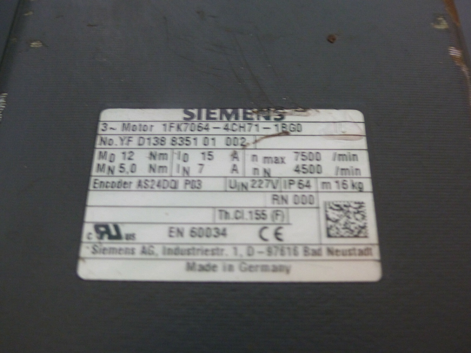 Siemens 1FK7064-4CH71-1BG0