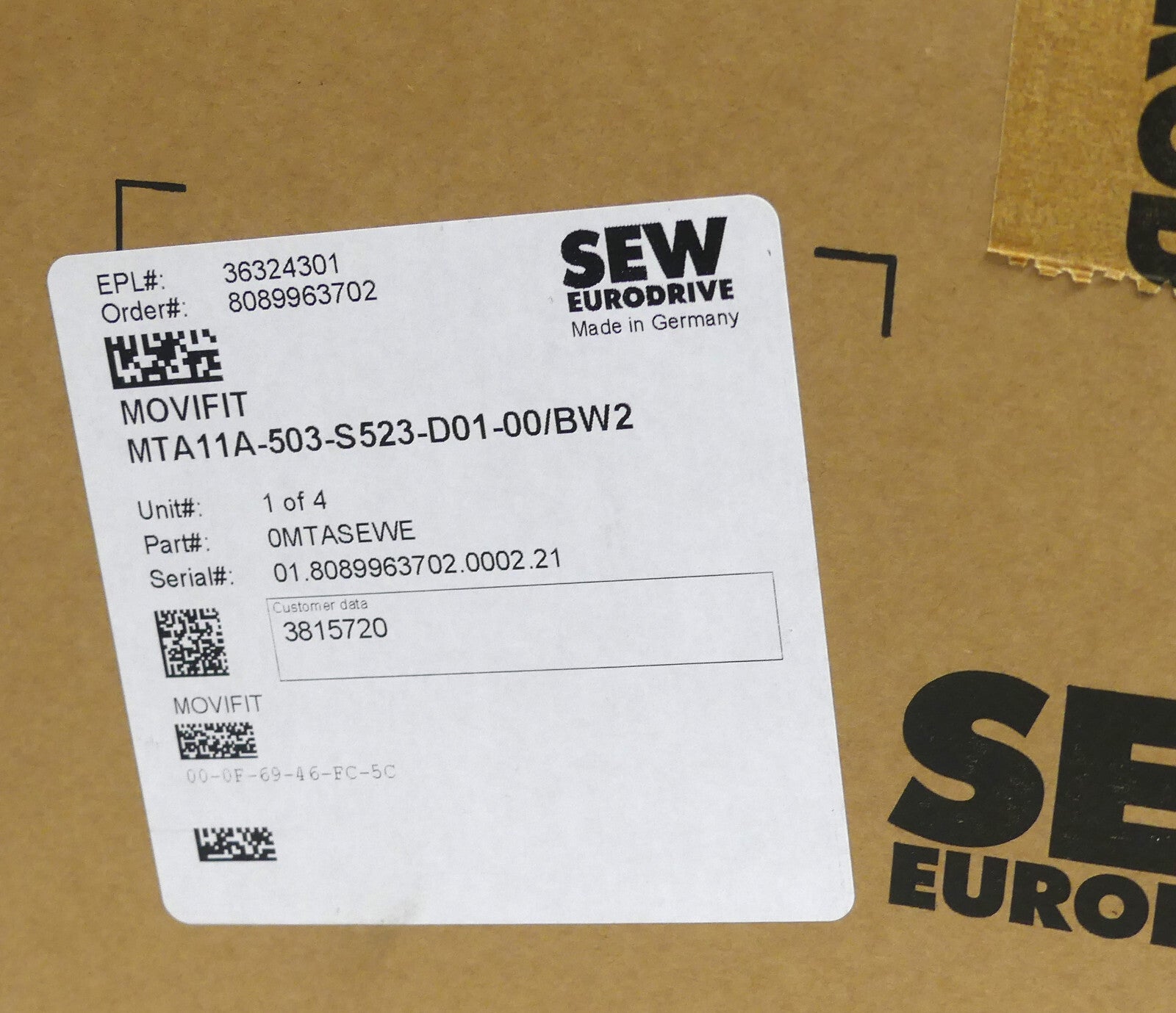 SEW MTA11A-503-S523-D01-00/BW2