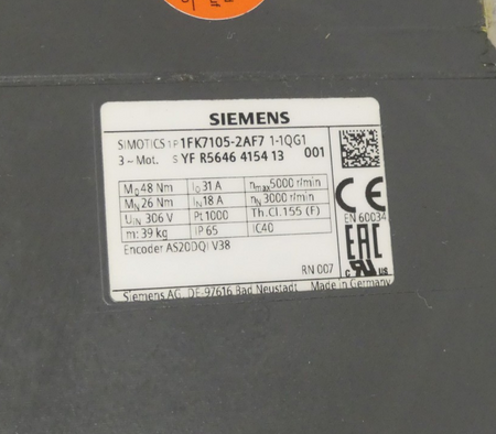 SIEMENS 1FK7105-2AF71-1QG1