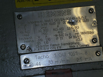 Siemens Nebenschl Mot.1GF5134-0GF49-6SU1-Z 