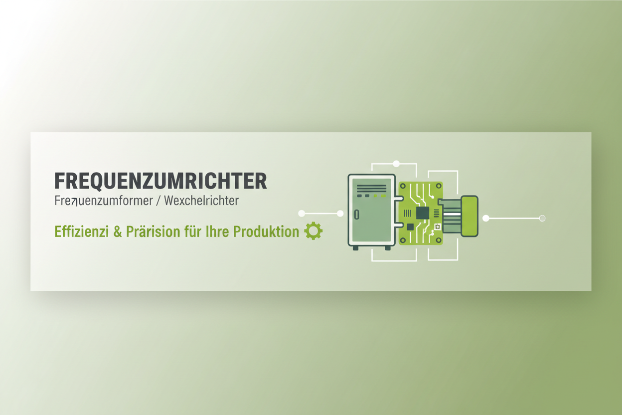 frequenzumrichter banner a small one in greeinsh tone, but not so dark green